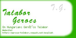 talabor gerocs business card